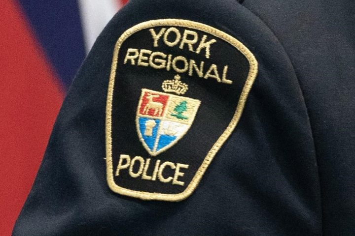 A York Regional Police patch is shown Dec, 19, 2022. Two people are dead after a house fire in Vaughan, Ont., north of Toronto.