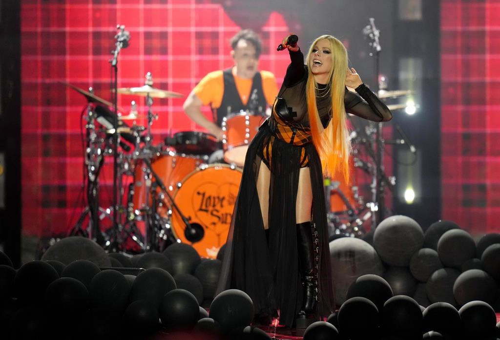 Avril Lavigne performs during the Juno Awards in Toronto on Sunday, May 15, 2022.