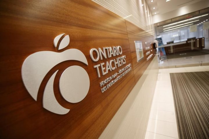 The Ontario Teachers' Pension Plan Board office is shown in Toronto on Tuesday, Sept. 28, 2021. The Ontario Teachers’ Pension Plan Board says it earned a net return of 1.9 per cent for the first six months of the year.