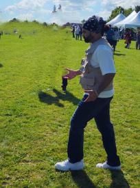 Waterloo regional police want to speak to this man in an investigation into an assault at an outdoor community event in Wilmot Township.