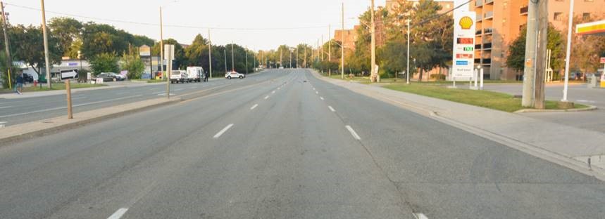 The scene of the collision in Mississauga.