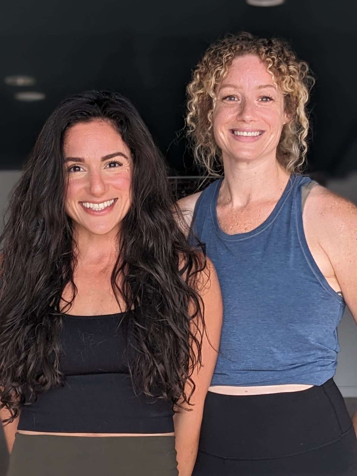 Nook Yoga co-owners Anna Griffiths and Chantal Martin in downtown Barrie Ontario. 