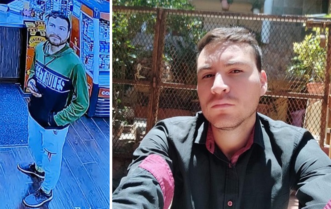 Photos of missing person Carlos Tomas Aranda Burgoin.