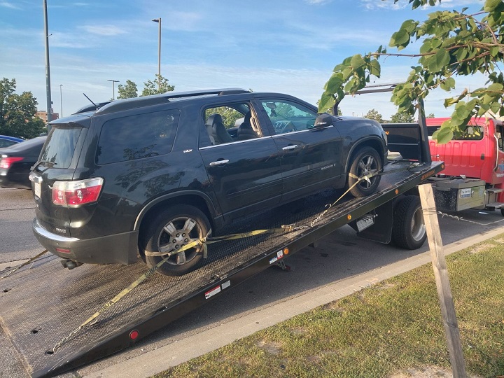 Police shared an image of a car being driven away.