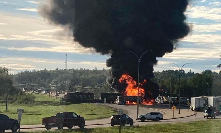 Emergency crews were called to a collision involving a fuel truck and a train in Whitecourt, Alta., on Friday morning.