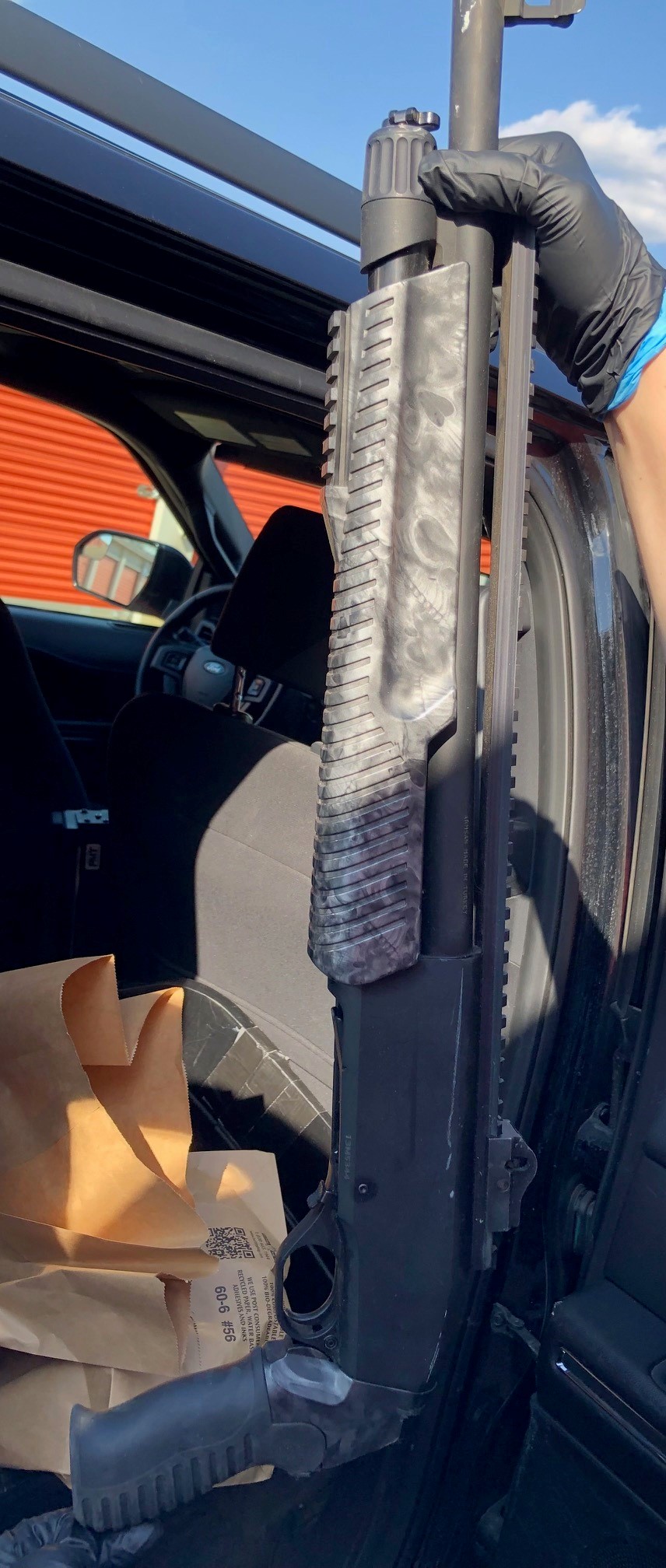 One of the guns seized as part of an EPS drug-trafficking investigation that culminated with arrests on Wednesday, Aug. 16, 2023.