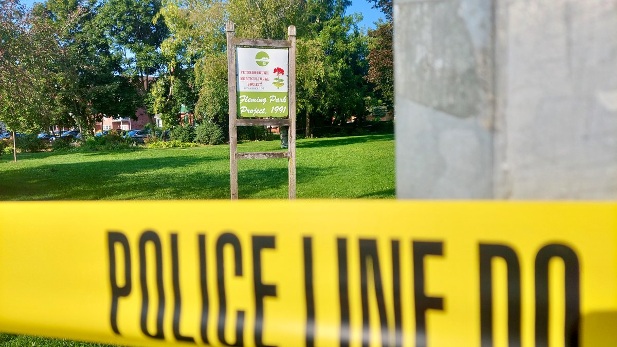 Fleming Park in Peterborough, Ont., is closed on Aug. 9 as part of what police believe is a homicide investigation.