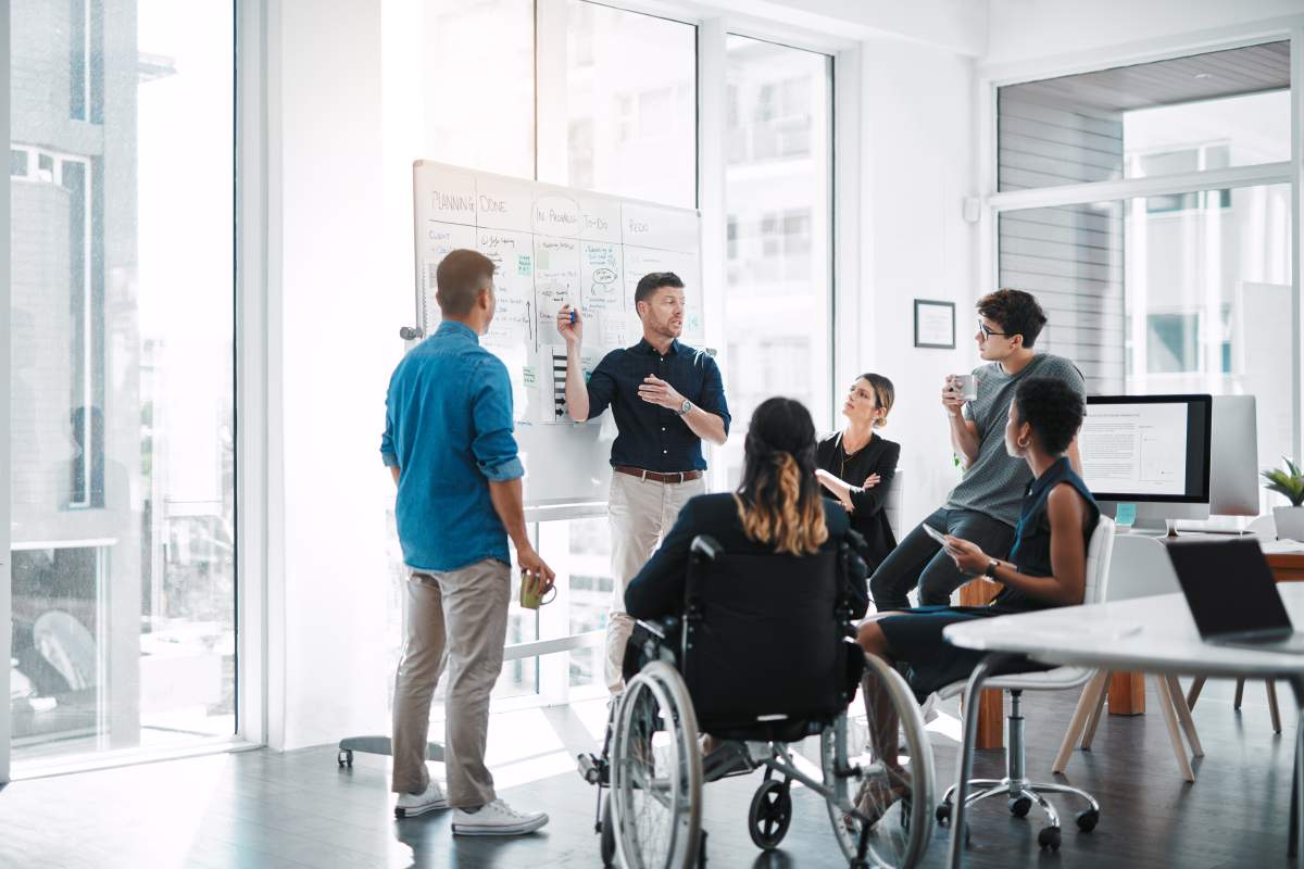 Shot of a team of businesspeople having a meeting in a modern office
