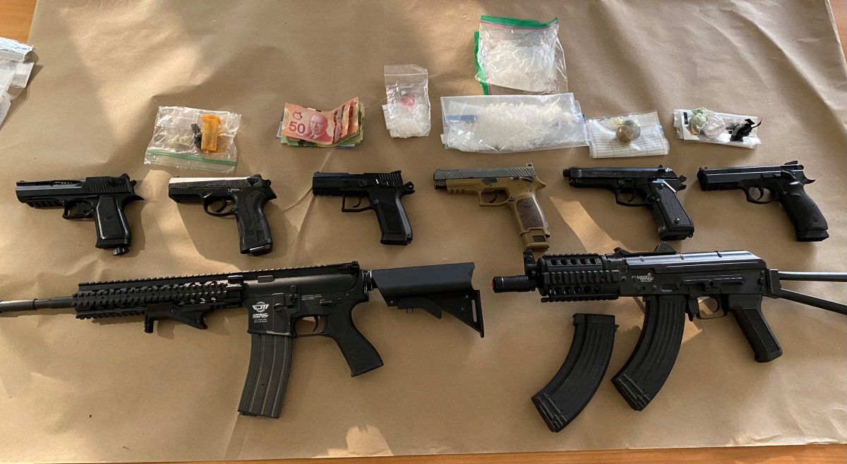 Police seized $17,000 of drugs, plus fake guns, cash and paraphernalia, at a Guelph apartment unit.
