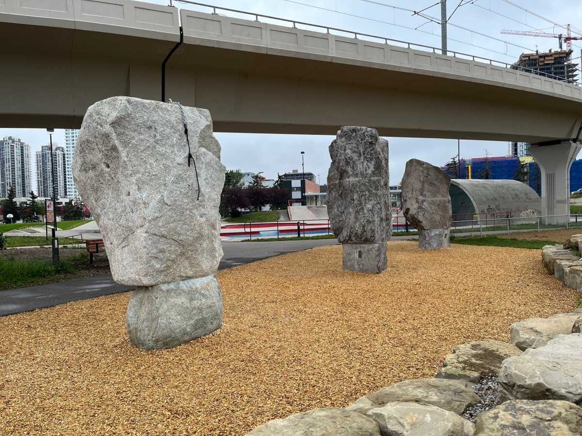 Calgary unveils freetouse climbing boulders at Millennium Park