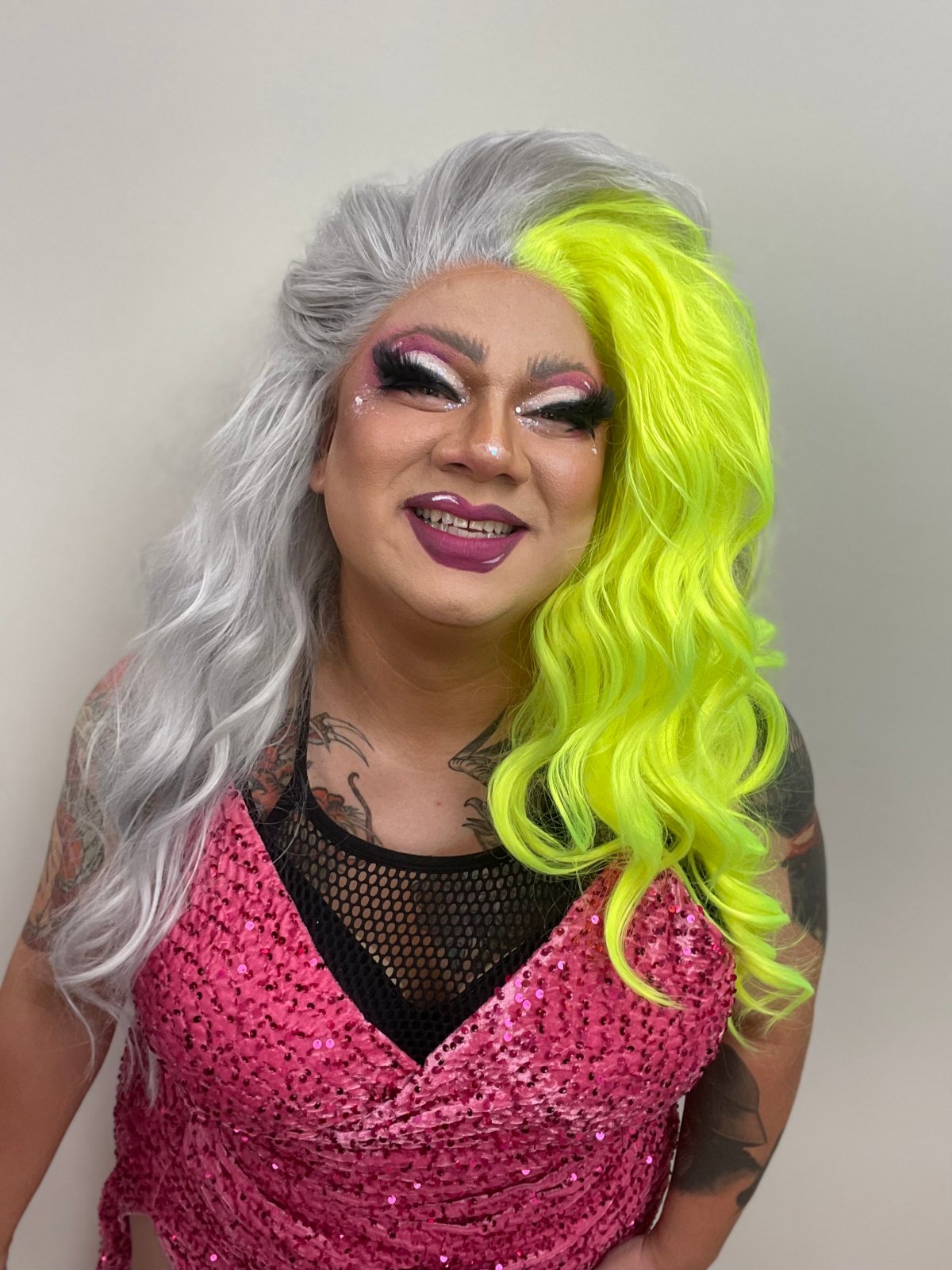 Jada Yee took up the moniker of Chyna B. Deadly as he dressed in drag for the Walk the Walk fashion shower.