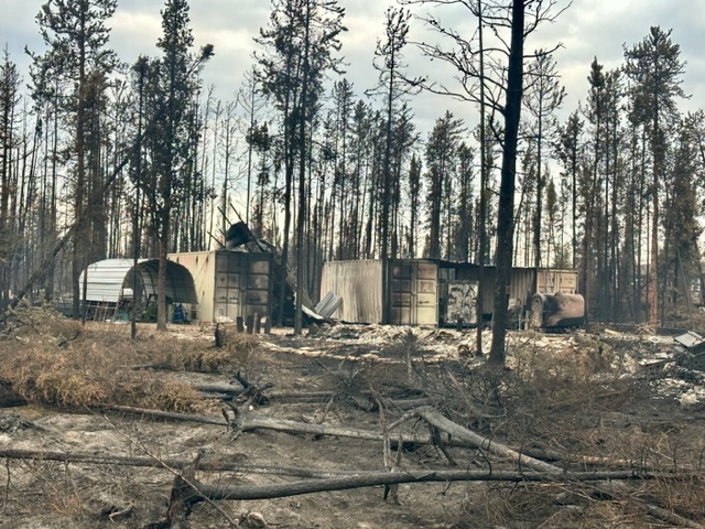 Damage seen in Enterprise after wildfires burnt through the town.