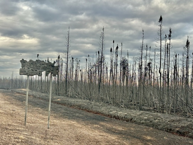 Damage seen in Enterprise after wildfires burnt through the town.