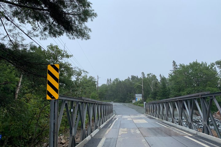 Temporary bridge on main road to Peggy’s Cove opens to traffic