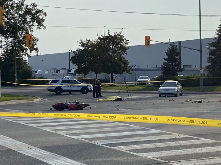 A motorcyclist is dead after a collision in Brampton, Ont.