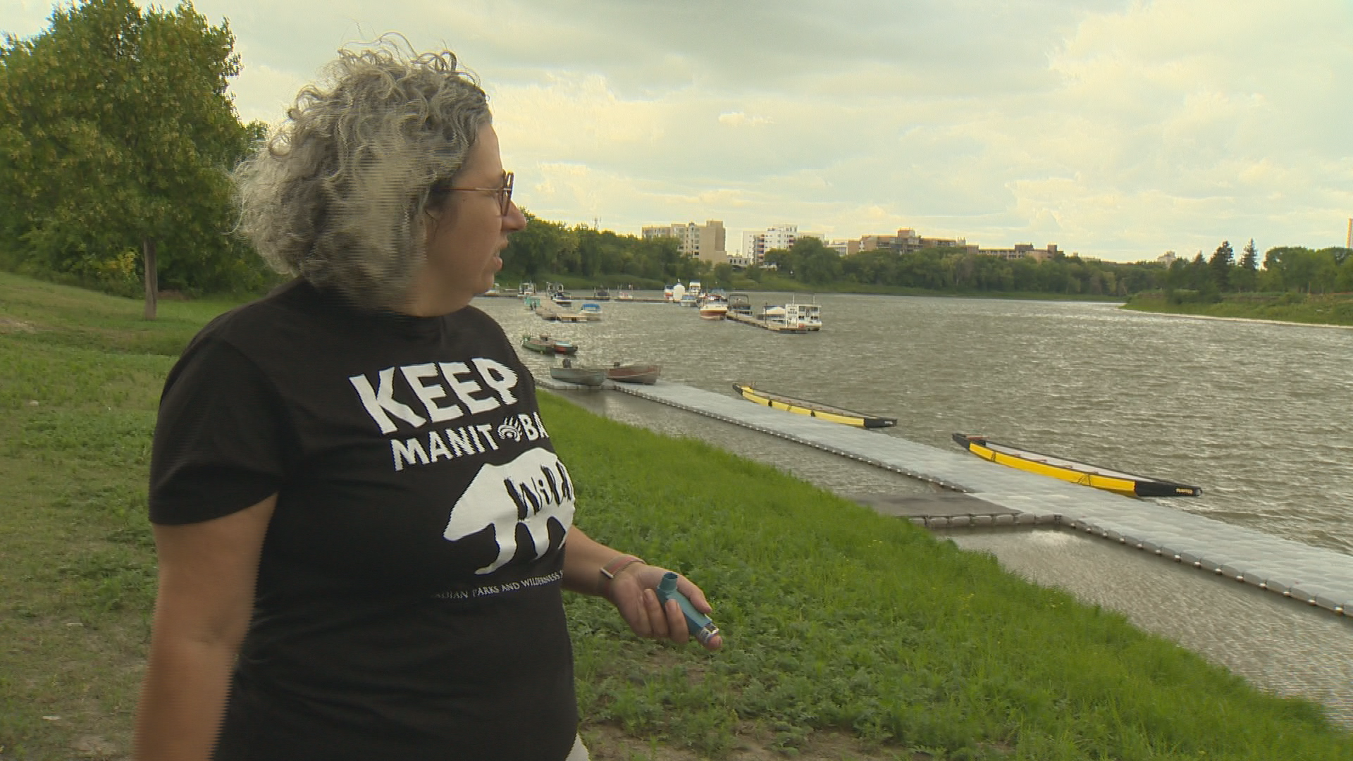 Mira Oberman, director of communications with the Canadian Parks and Wilderness Society in Manitoba, says her organization had to cancel an outdoor activity on Aug. 16 due to air quality warnings in Winnipeg.