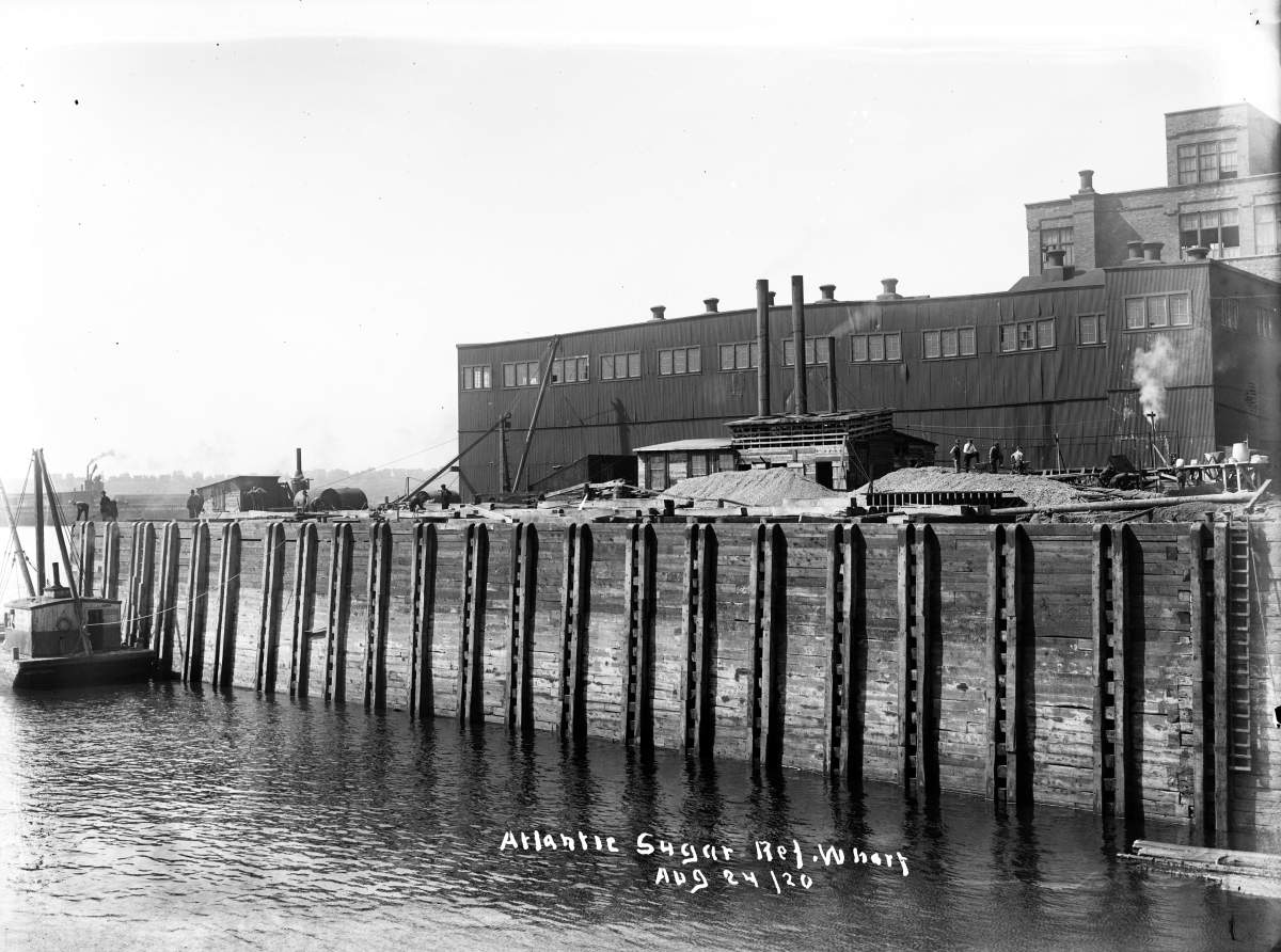 The old sugar refinery sits on the edge of the Saint John waterfront and needs to be raised considerably due to the rise of sea levels.