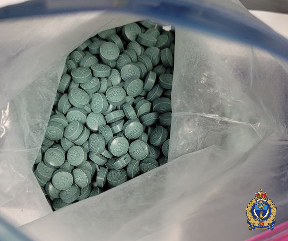 Fentanyl seized by the Regina Police Service.