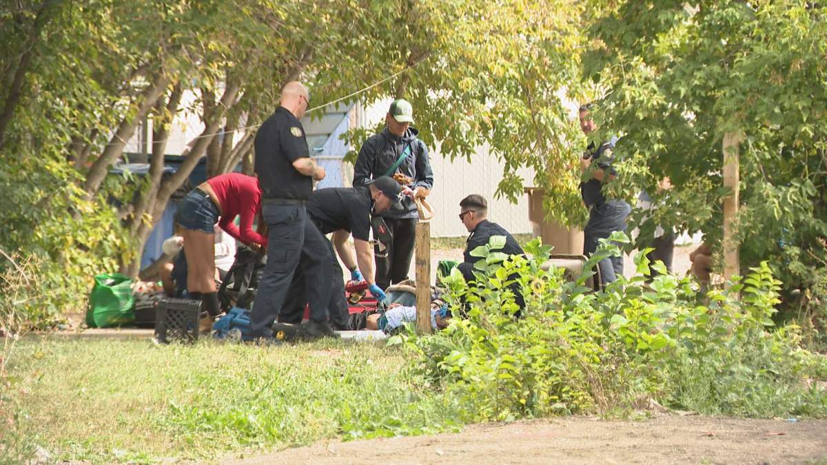 As events surrounding international overdose awareness day took place, a man was found experiencing an overdose in a nearby alley.