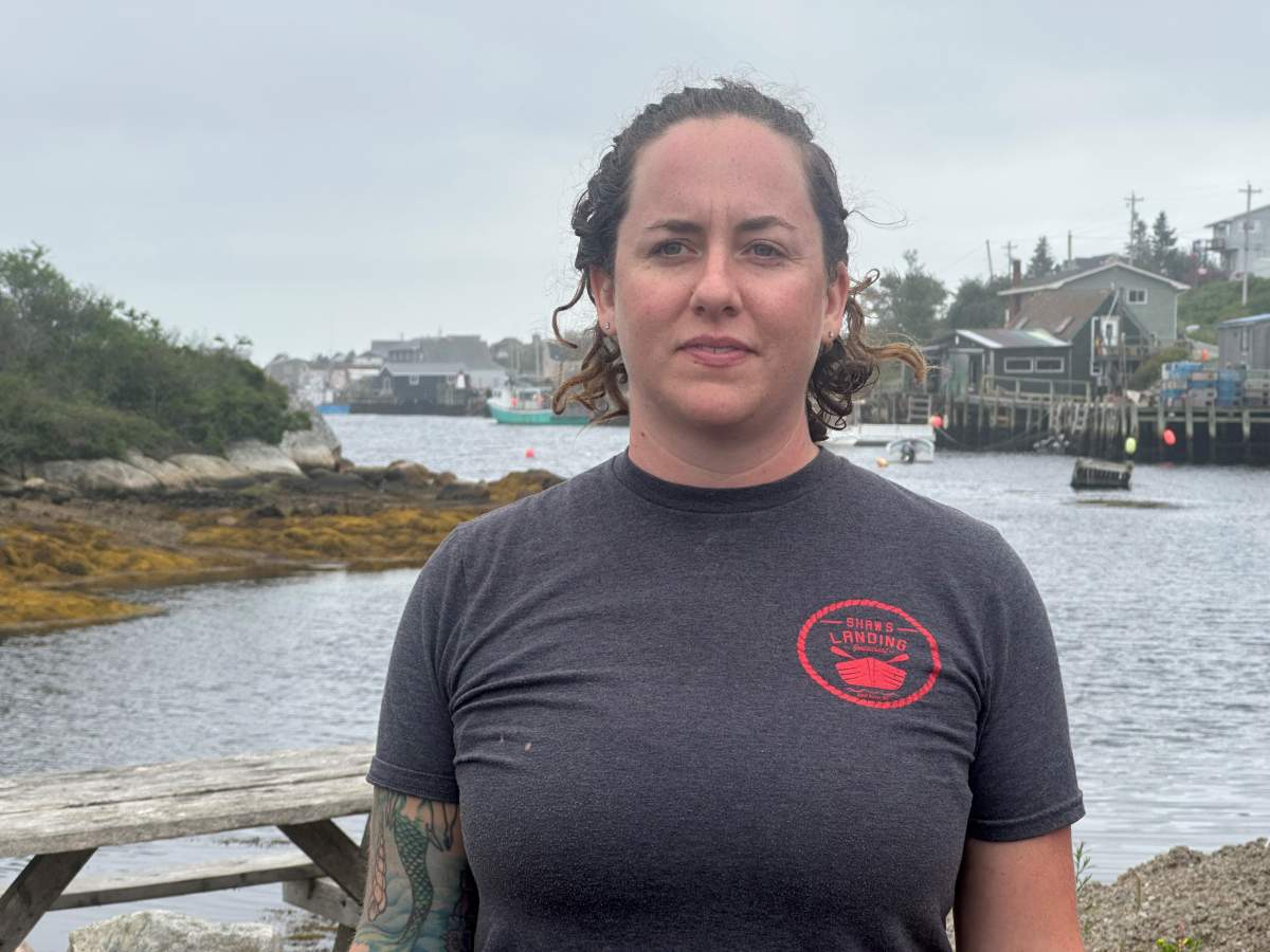 Tia Hiltz works at Shaw’s Landing near Peggy’s Cove.