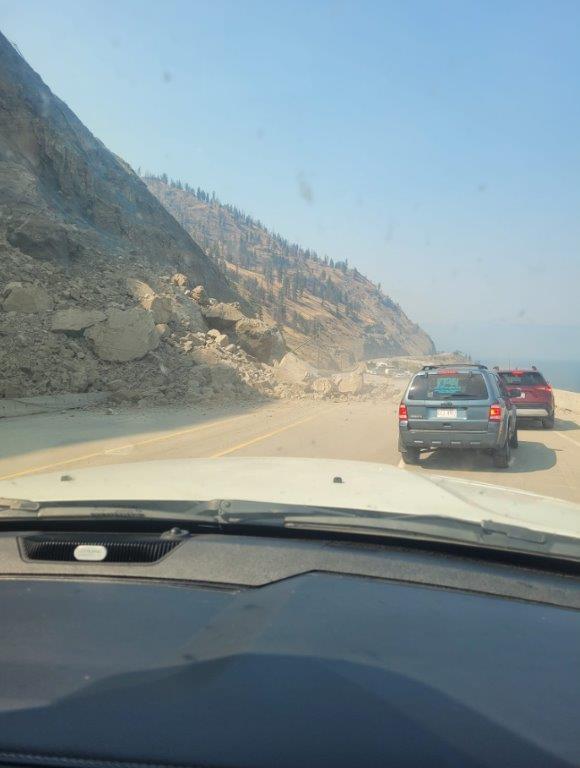 Another landslide north of Summerland has closed Highway 97.