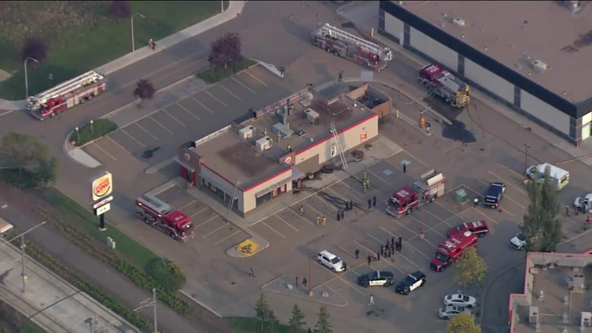 The Edmonton Police Service is investigating a fire at a Burger King in Mill Woods on Thursday, August 25, 2023.
