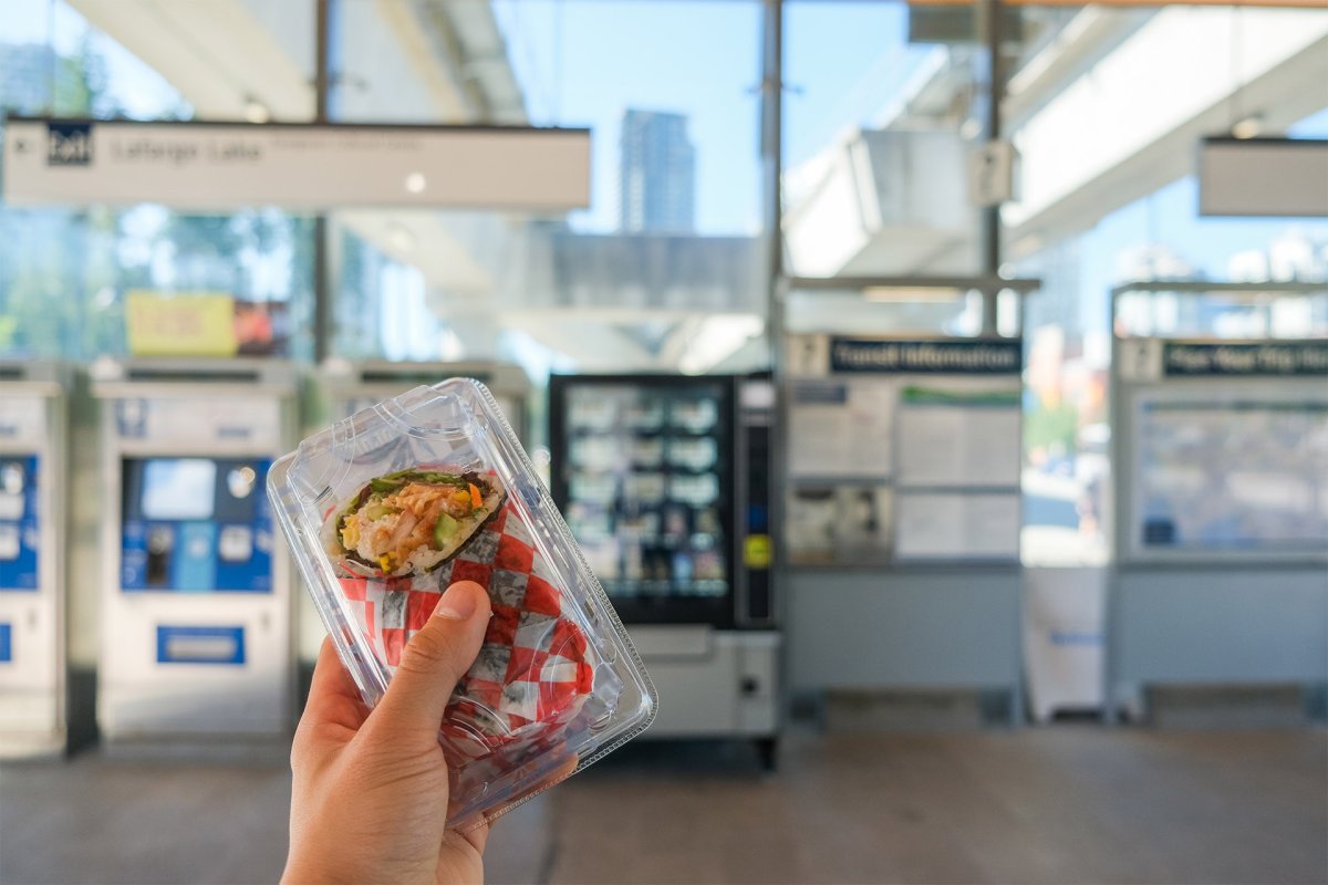 Sushi could be one of the options someone could choose at the new TransLink vending machines. 