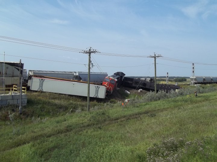 Alberta train derailment impacting traffic west of Wainwright
