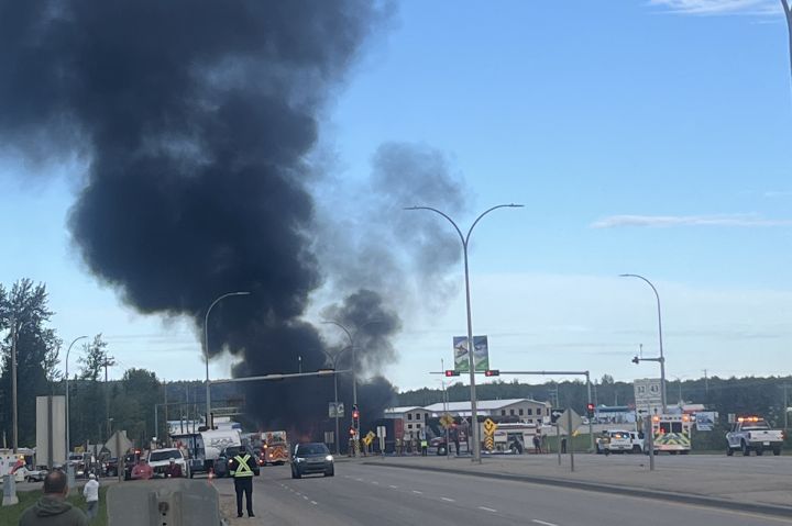 Emergency crews were called to a collision involving a fuel truck and a train in Whitecourt, Alta., on Friday morning.