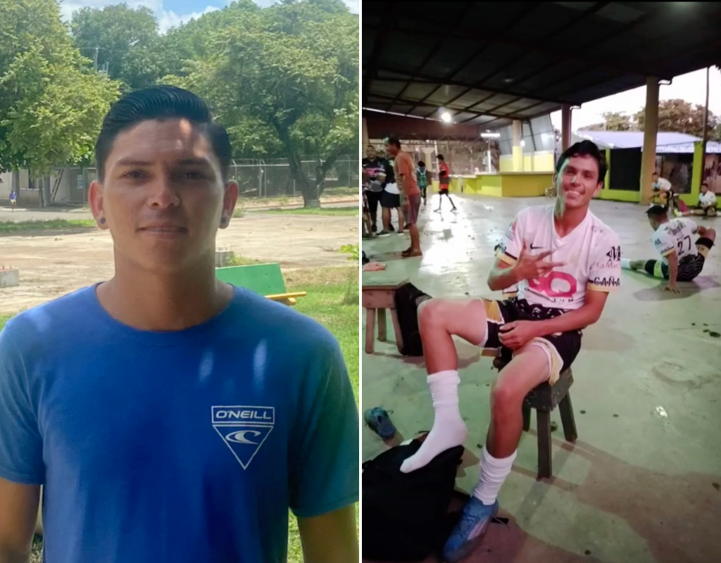 Screengrabs of a video memorial for Jesús "Chucho" Alberto López Ortiz, a 29-year-old Costa Rican soccer player who died on Saturday in a crocodile attack.