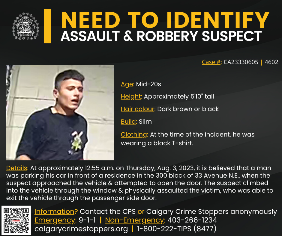 Assault And Robbery Suspect Sought By Calgary Police Calgary Globalnewsca 0036