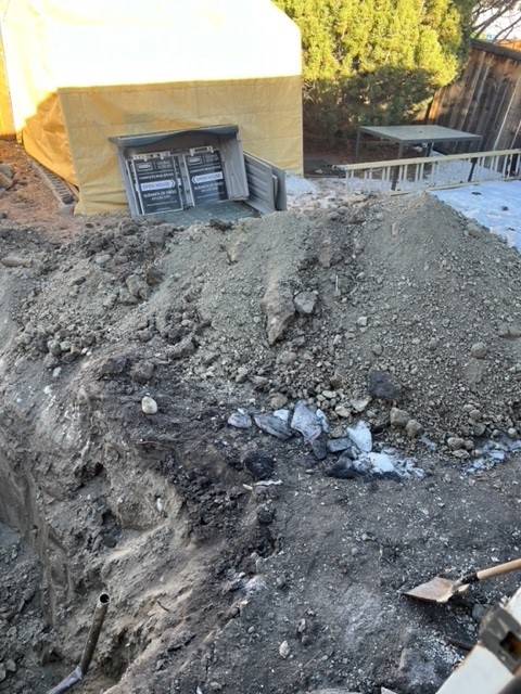 Yard during excavation
