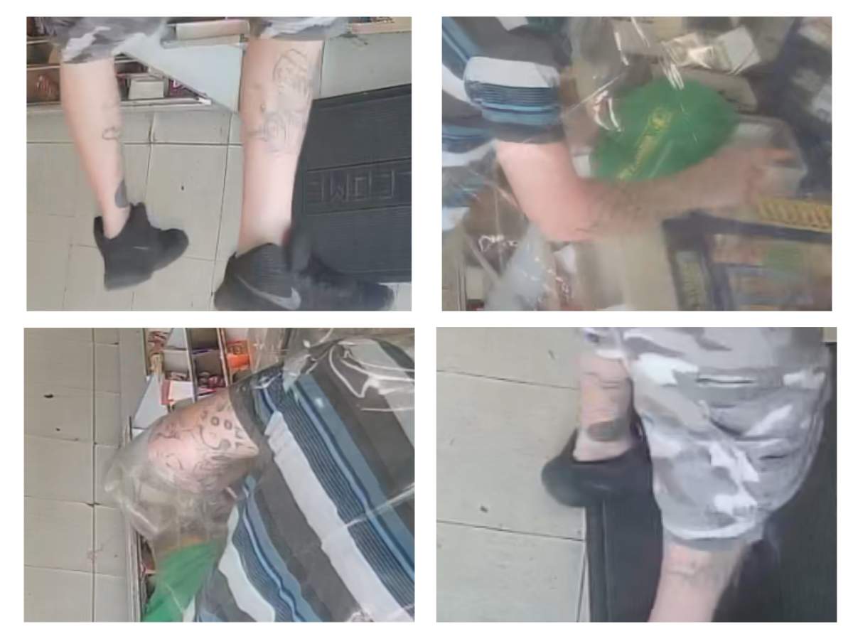 Tattoos on the robbery suspect.