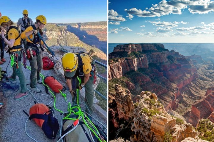 Teen survives nearly 30-metre fall from Grand Canyon ledge