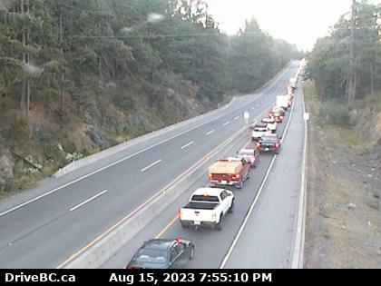 Malahat Highway closed in both directions near summit due to wildfire