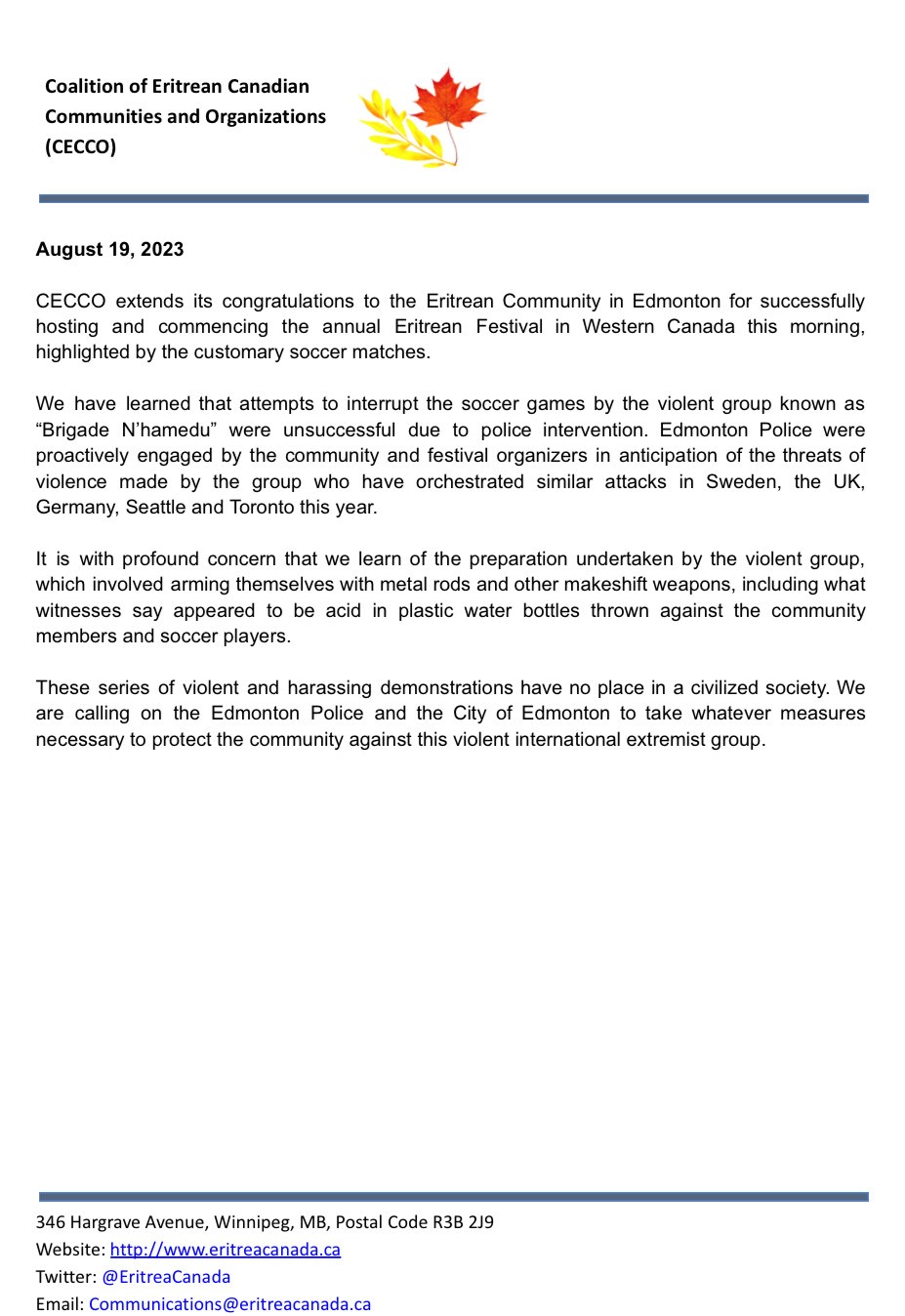 Riot act read, tactical teams break up Eritrea clashes at cultural events around in Edmonton - image