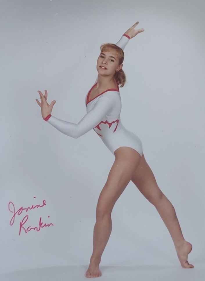 Janine Rankin-Abbott was a member of the Canadian national gymnastics team and competed in four world championships and the 1988 and 1992 Summer Olympic Games.