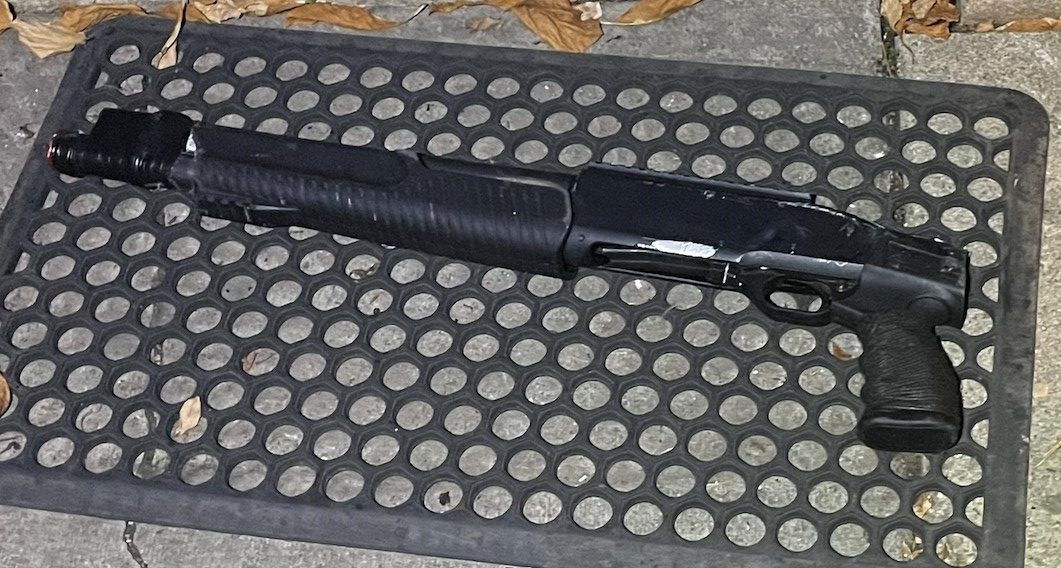ASIRT released a photo of a firearm found on the ground near a man shot by police outside an apartment fire near 123 Street and 116 Avenue on Sept. 1, 2023.