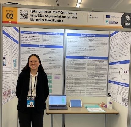Elizabeth Chen, 17, from Edmonton earned a top award at the 34th European Union Contest for Young Scientists (EUCYS) held in Brussels, Belgium, Sept. 12-17, 2023.