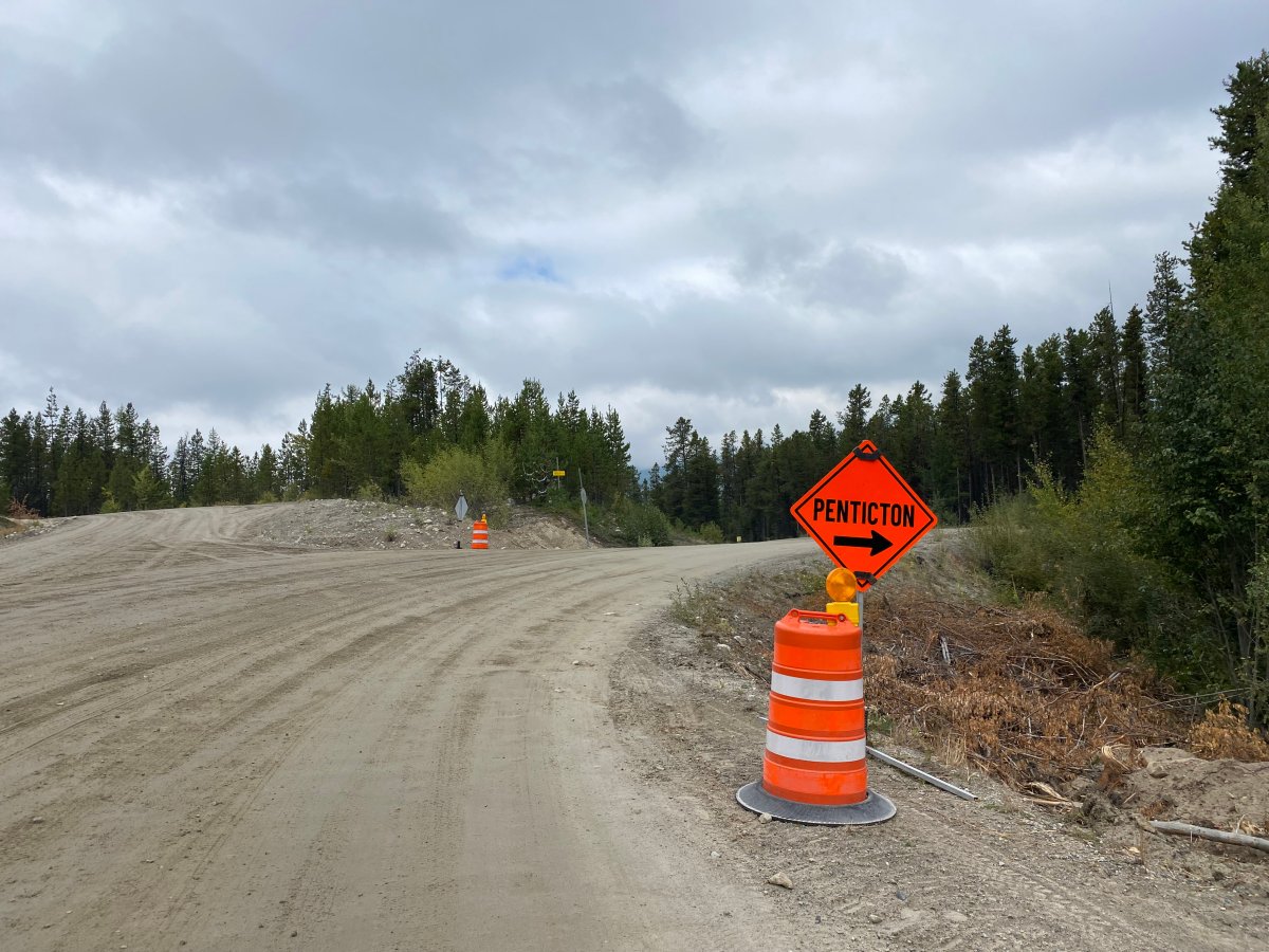 A view of the 201 Forest Service Road between Kelowna and Penticton.