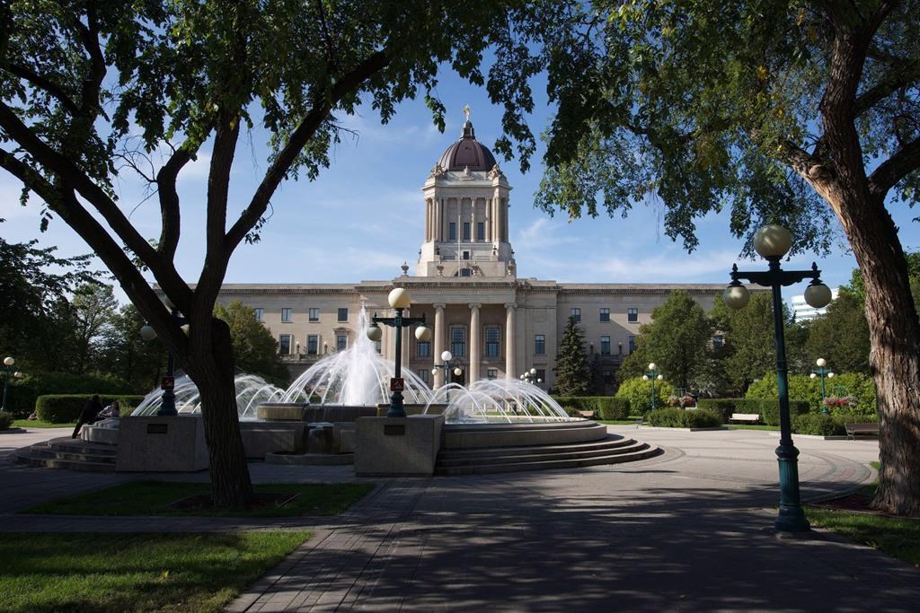 The Manitoba Legislature in Winnipeg, Saturday, Aug. 30, 2014. THE CANADIAN PRESS/John Woods.