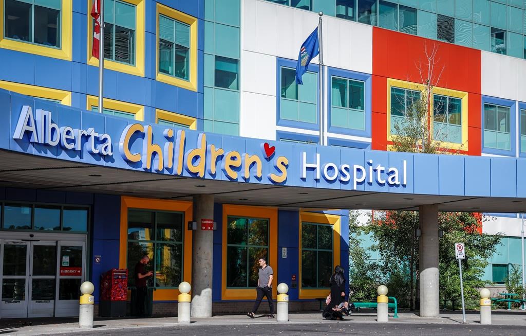 Canada's largest-ever outbreak involving children under age five infected with a specific toxin-producing E. coli could still spread illness in households, says an emergency physician at Alberta Children's Hospital following an outbreak linked to daycares in Calgary. The Alberta Children's Hospital is seeing a large influx of patients following the outbreak, in Calgary, Tuesday, Sept. 12, 2023. THE CANADIAN PRESS/Jeff McIntosh.