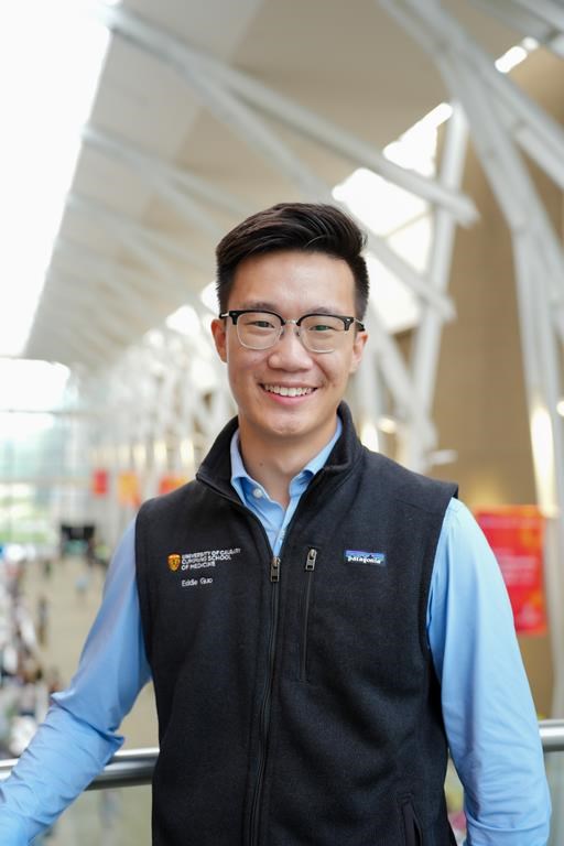 A Calgary medical student has developed a new app that allows future doctors to work on their diagnostic and communication skills before they set up their practices. Eddie Guo, seen in an undated handout photo, is a second-year student at the University of Calgary's Cumming School of Medicine. He says that one of the challenges in medical school is becoming better at interacting with patients.