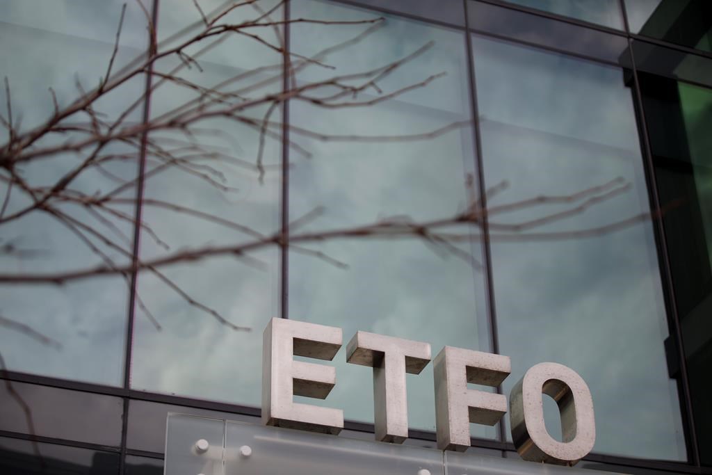 The Elementary Teachers' Federation of Ontario has reached a tentative contract agreement with the government for the education workers it represents. ETFO headquarters is seen in Toronto, on Monday, March 9, 2020. 