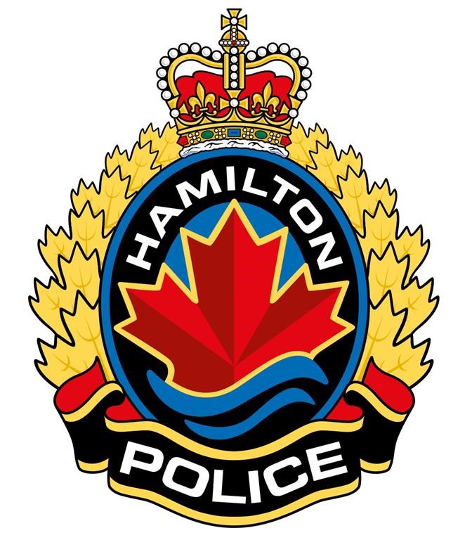 A Hamilton Police Service logo is shown in a handout. Officers are investigating a shooting in the east end. THE CANADIAN PRESS/HO.
