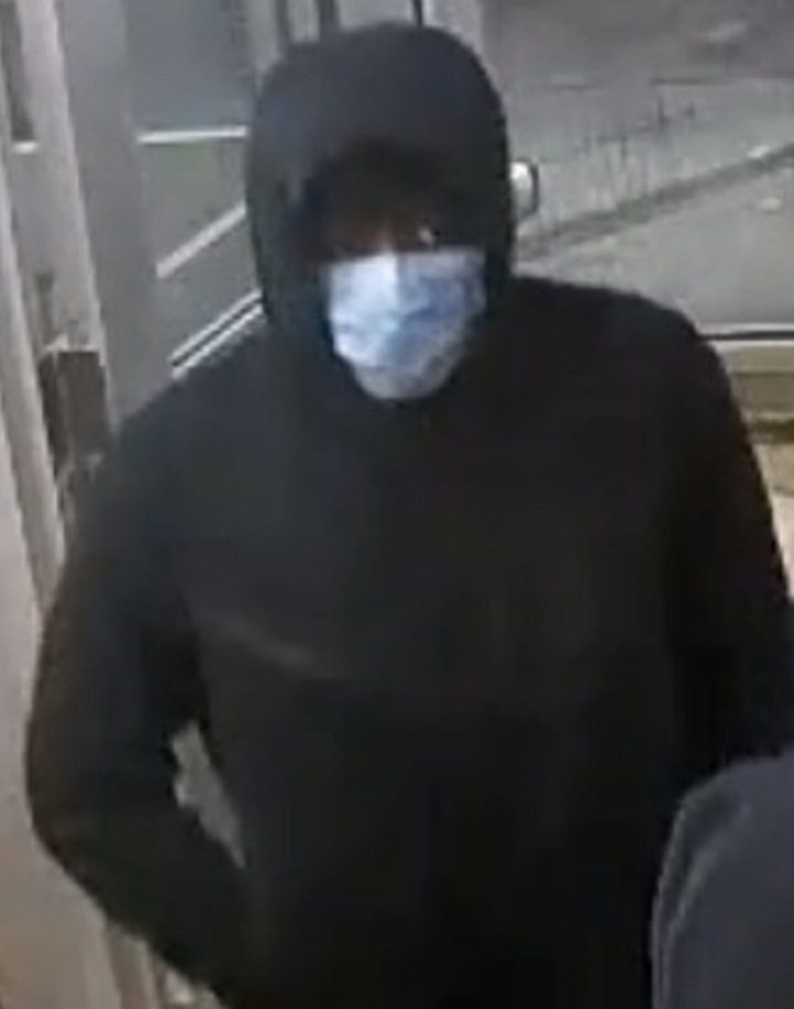 One of two suspects who police are trying to identify.
