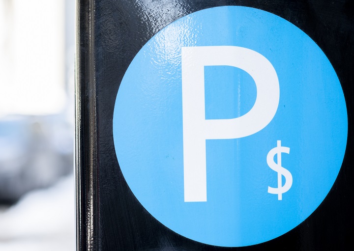 A parking sign in Montreal, Wednesday, March 2, 2022. 
