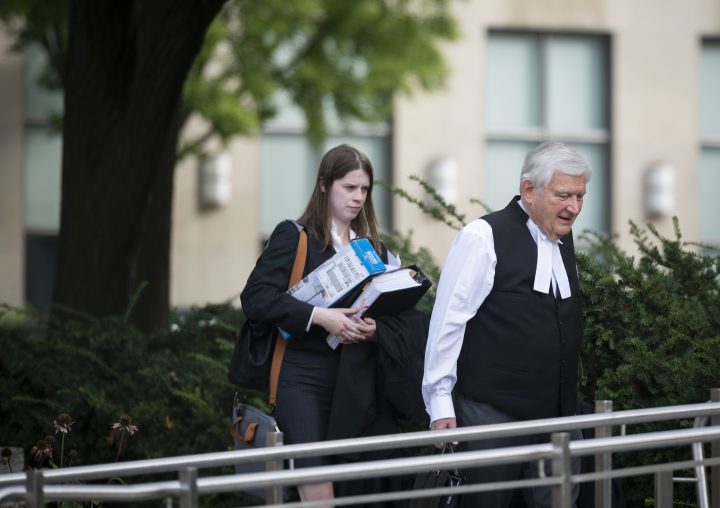 Brian Greenspan, the lawyer representing Peter Nygard, arrives at the Toronto Court House, on Monday, September 11, 2023.  