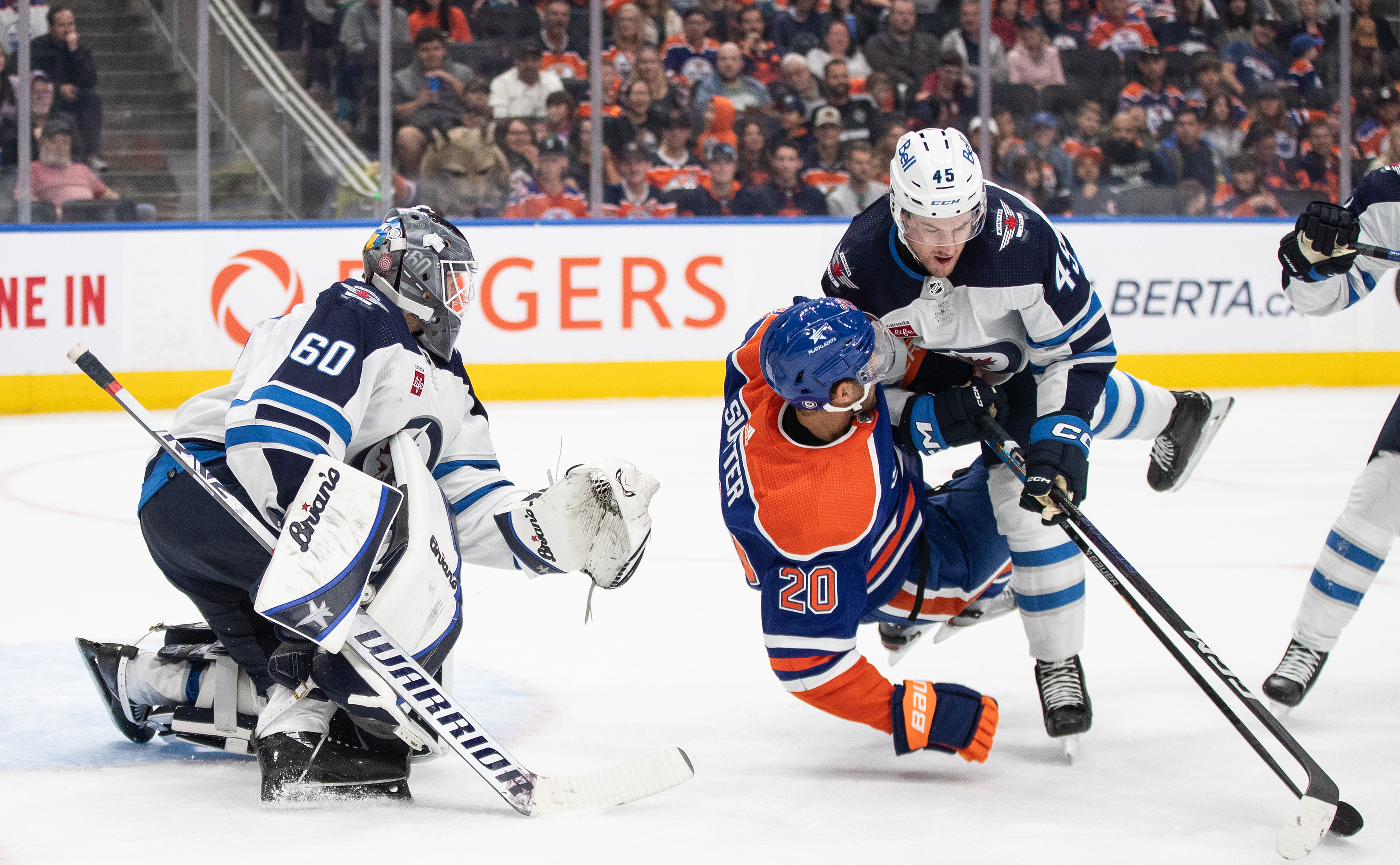 Perfetti nets shootout winner as Jets top Oilers in pre-season opener