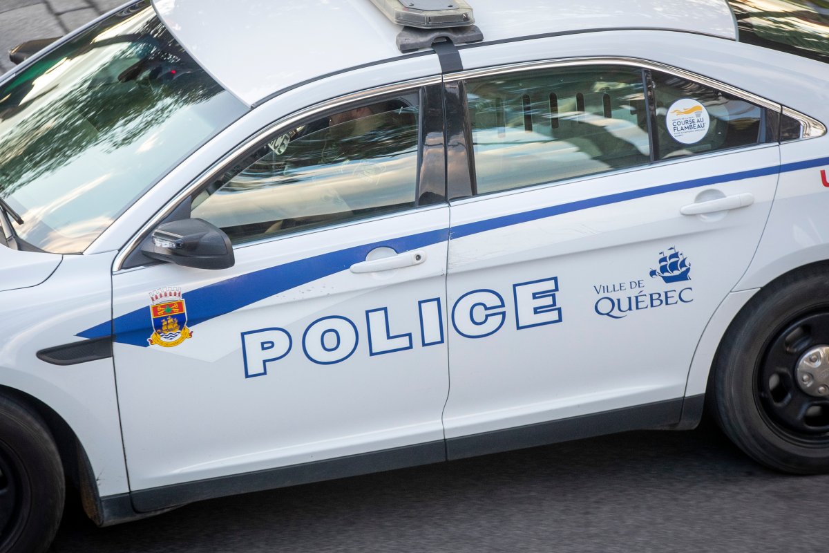 Quebec City police are pictured in Quebec City, Quebec on Tuesday, July 26, 2022. 
